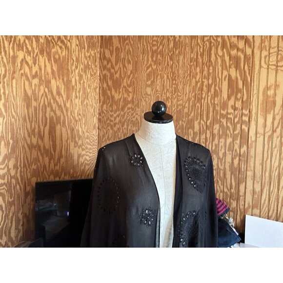 Torrid Women's Plus Size One Size Black Cover Up Open Eyelet Swim - Picture 3 of 10